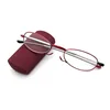 2019 Mini Design Reading Glasses Men's and Women's Folding Eyeglasses Holder Black Metal Glasses and Original Box