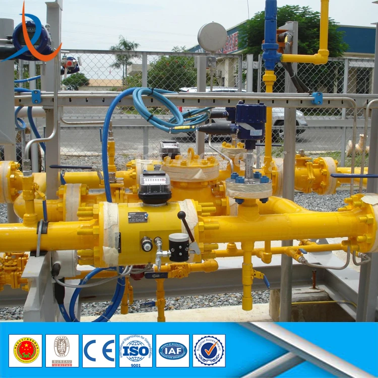 Oilfield Well Testing Natural Gas Flow Metering Skid / Gas Pressure