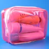 best sell transparent clear vinyl pvc plastic zippered makeup bag toiletry cosmetic pouch