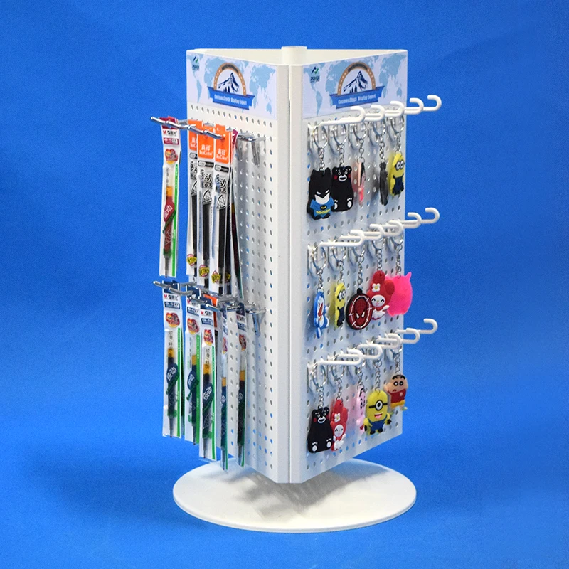 Retail Souvenir Store Fixture Cashier Desk Standing Metal Pegboard Rack