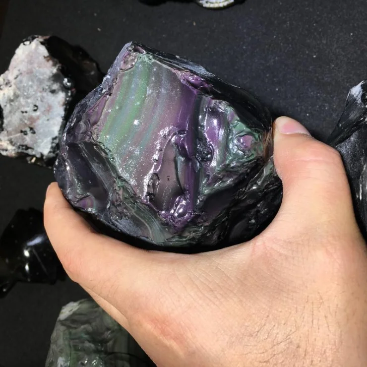 rainbow obsidian stone