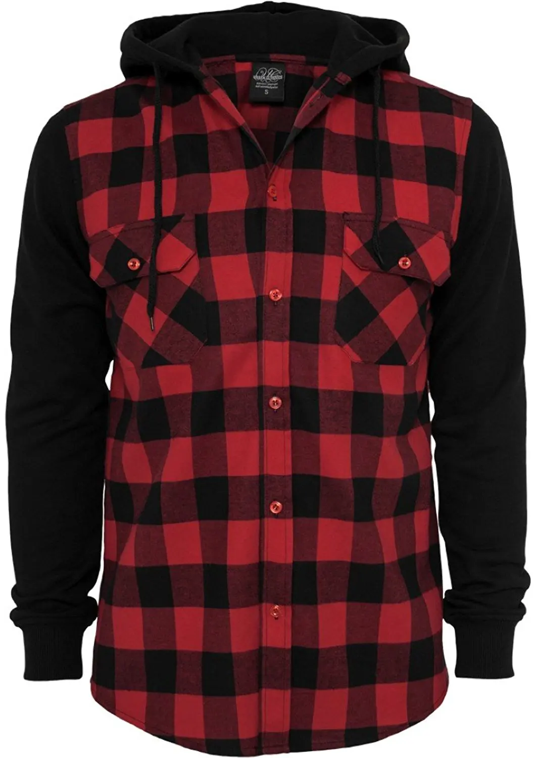 red flannel hoodie mens