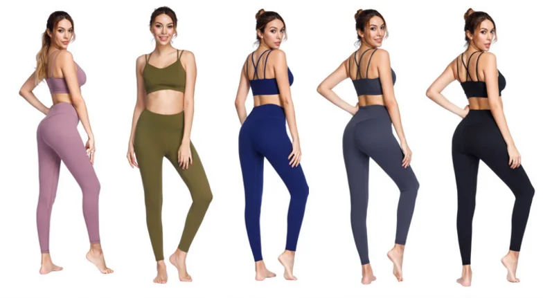 Nylon Spandex High Waist Women Workout Yoga Leggings - Buy Workout Yoga ...