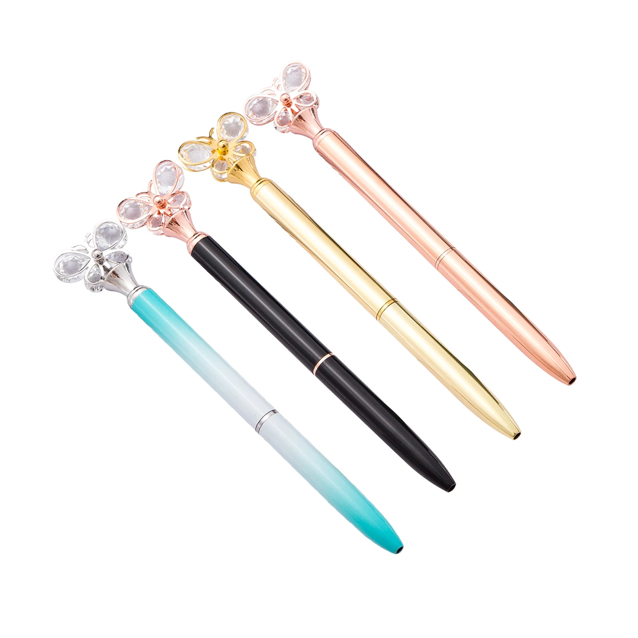 Jh Hot Sell Cute Butterfly Pen Fashion Crystal Butterfly Pen For Kids ...