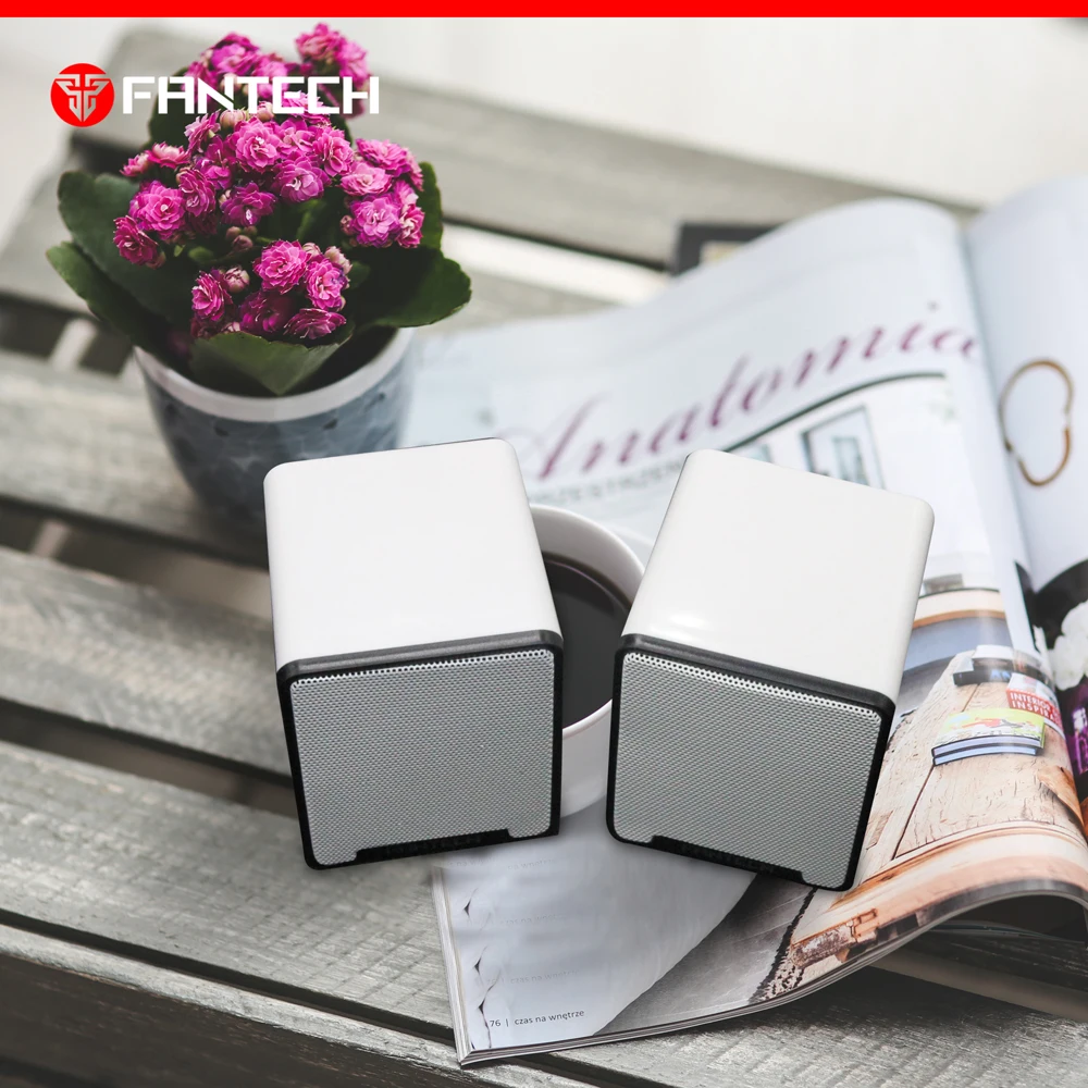 Fantech professional sound 2.0 computer speaker foam surround gaming music mini speakers