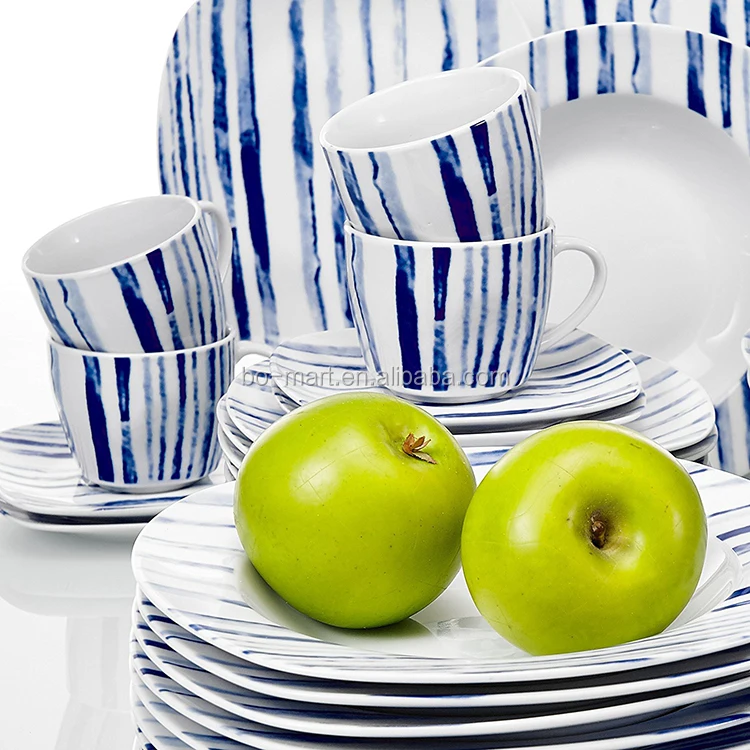 Patterned Dinnerware Sets Square Dining Plate Set - Buy Dining Plate