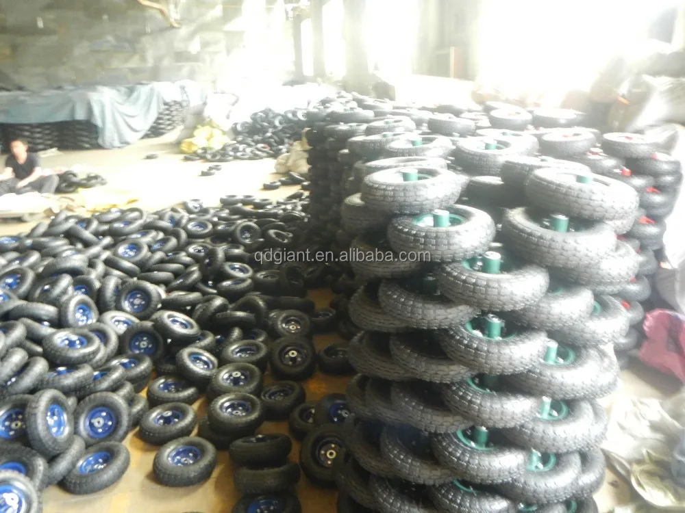Metal rim 3.50-4 air rubber tire