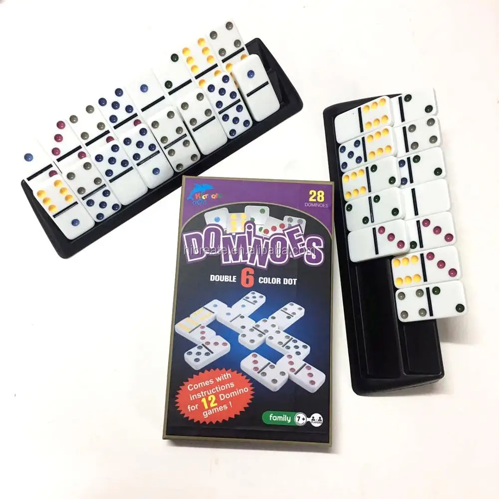 High Quality Domino Wholesale Double 6 Colour Dot - Buy Double 6 Domino ...