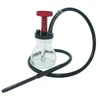 Mini glass bottle with aluminum stem small glass hookah shisha