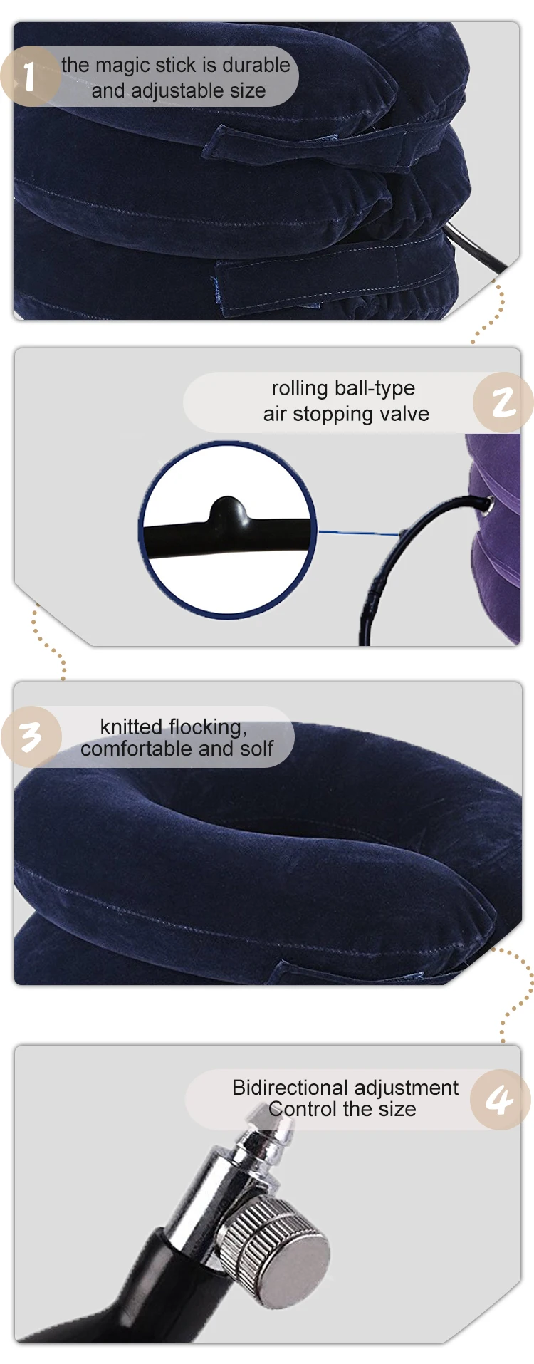 Manufacture good quality cervical neck traction pillow