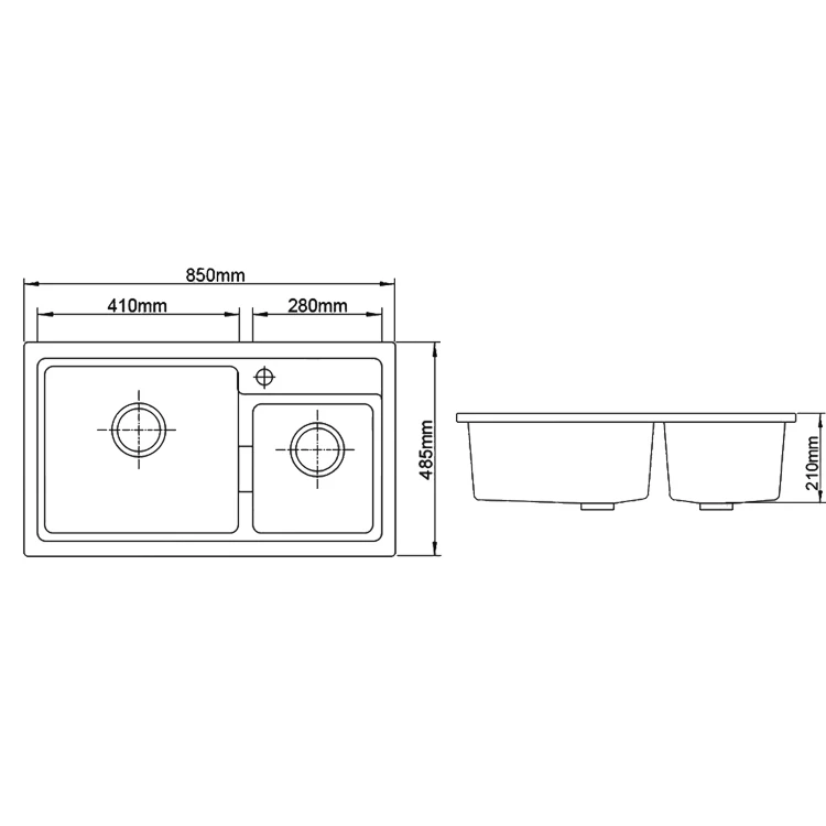 CE Certification Cheap Composite Granite Kitchen Lavabo