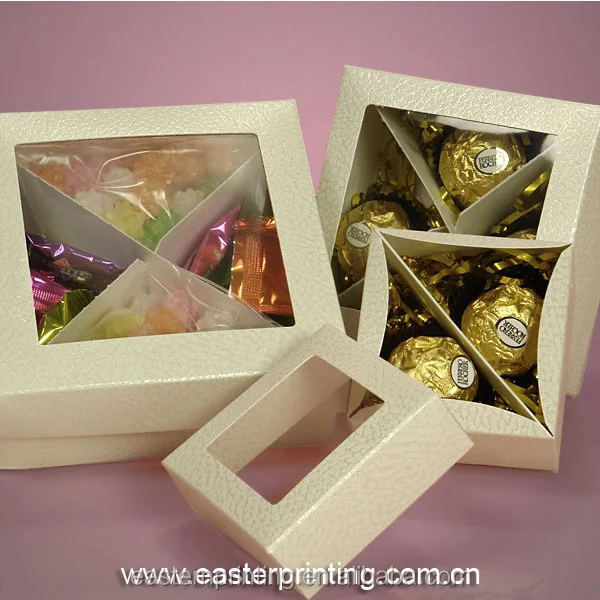 Cheap Paper Folding Candy Gift Box With Clear Pvc Window - Buy Candy ...