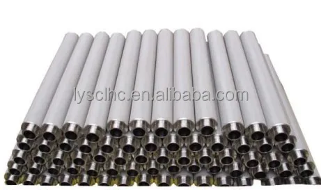 Cylinder & slim candle sintering powder filter 20 microns sinter stainless steel filter with thread screw M20 M42