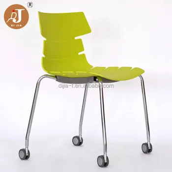 Whole Modern 4 Legs Plastic Office Chair With Wheel Whole Modern 4 Legs Plastic Office Chair With Wheel
