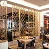 golden small restaurant room divider partition screen multi panel stainless steel decor perforated metal room divider