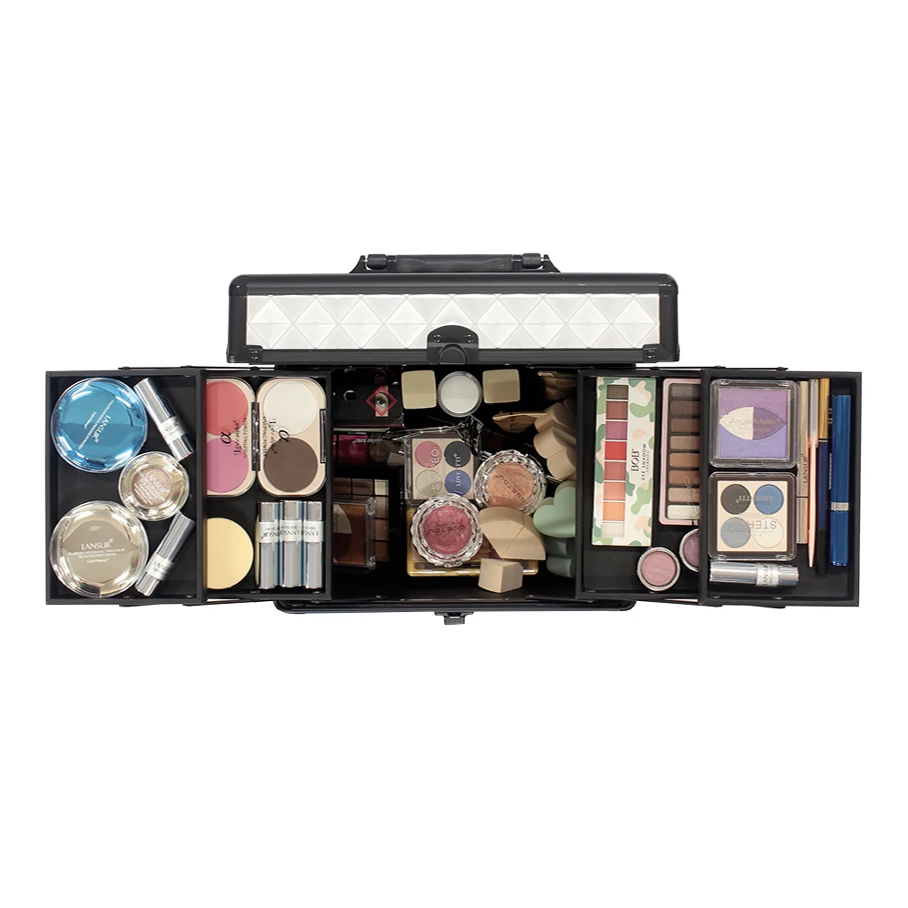 travel makeup box with mirror