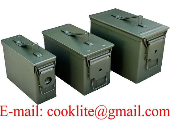 Munitions boîte Us Ammo Box Métal Caisse Boîte en fer Boîte de transport Boîte à Outils Nouveau