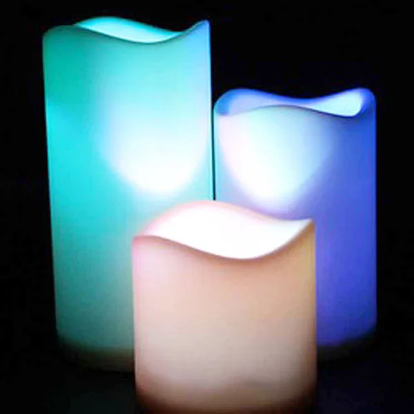 LED Color Changed Candle With Remote Control Tea Lights Timer Christmas Day Gifts Romantic Candles Wax Candles