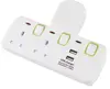 2 UK socket with 2 port USB plug adaptor