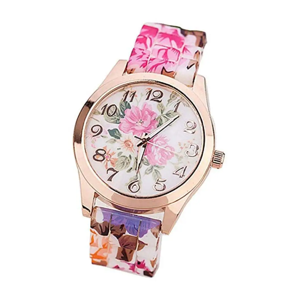 Women Quartz Watches,Windoson Unique Analog Fashion Clearance Lady Watches Female Watches Casual Wrist Watches for Women,Round Dial Case Comfortable Silicone Watch (Hot Pink)