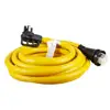 RV Extension Cord 50Amp 30FT For Trailer Motorhome Camper with Grip Handle Plug, Locking Connector, Black
