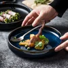 Nordic creative ceramic tableware hat shape soup plate western spaghetti black and white plates