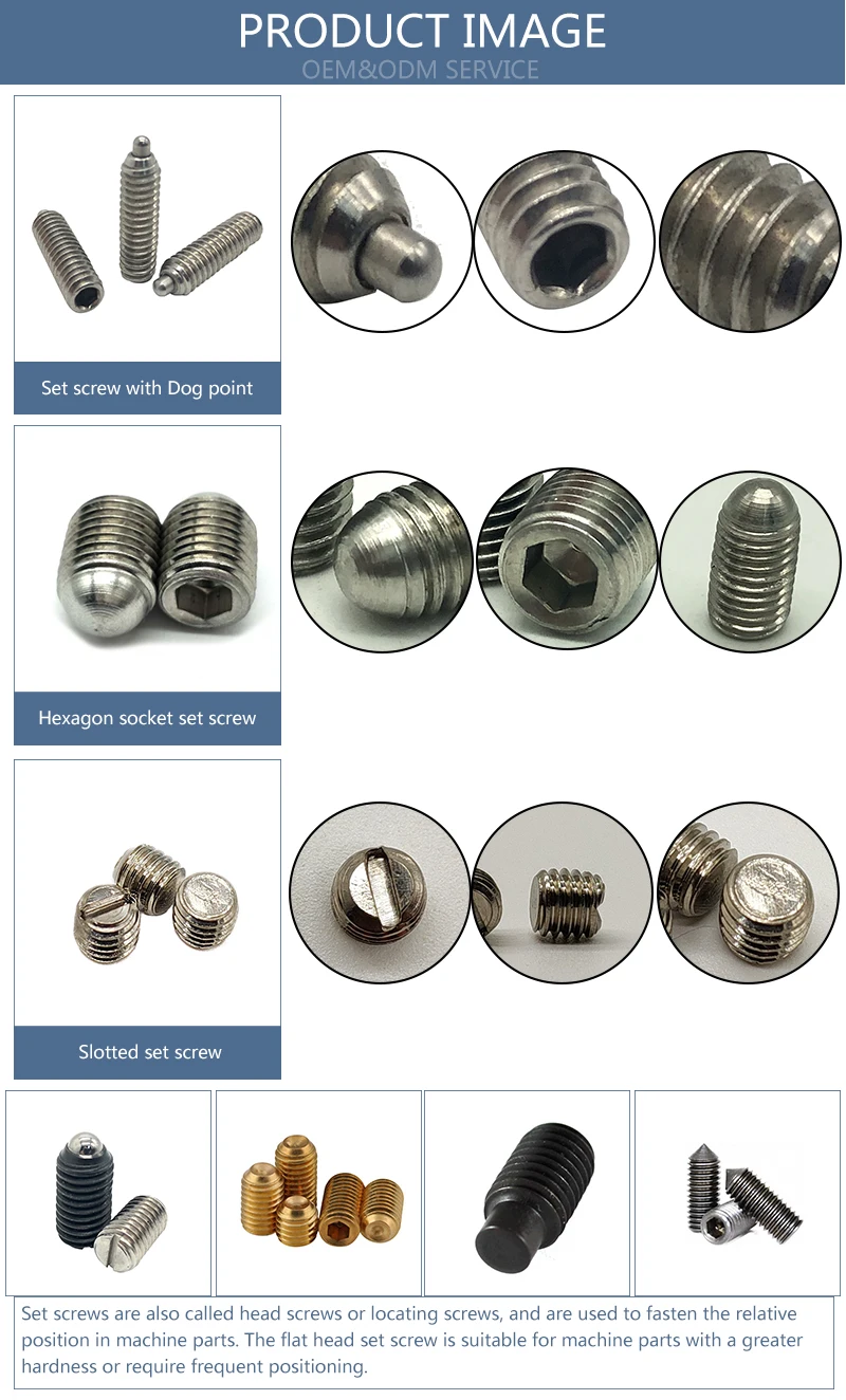 China Supplier Grub Screws Stainless Steel Brass Tip Set Screw Buy