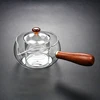Handblown Clear High Borosilicate Pyrex Glass Cooking Tea Pot