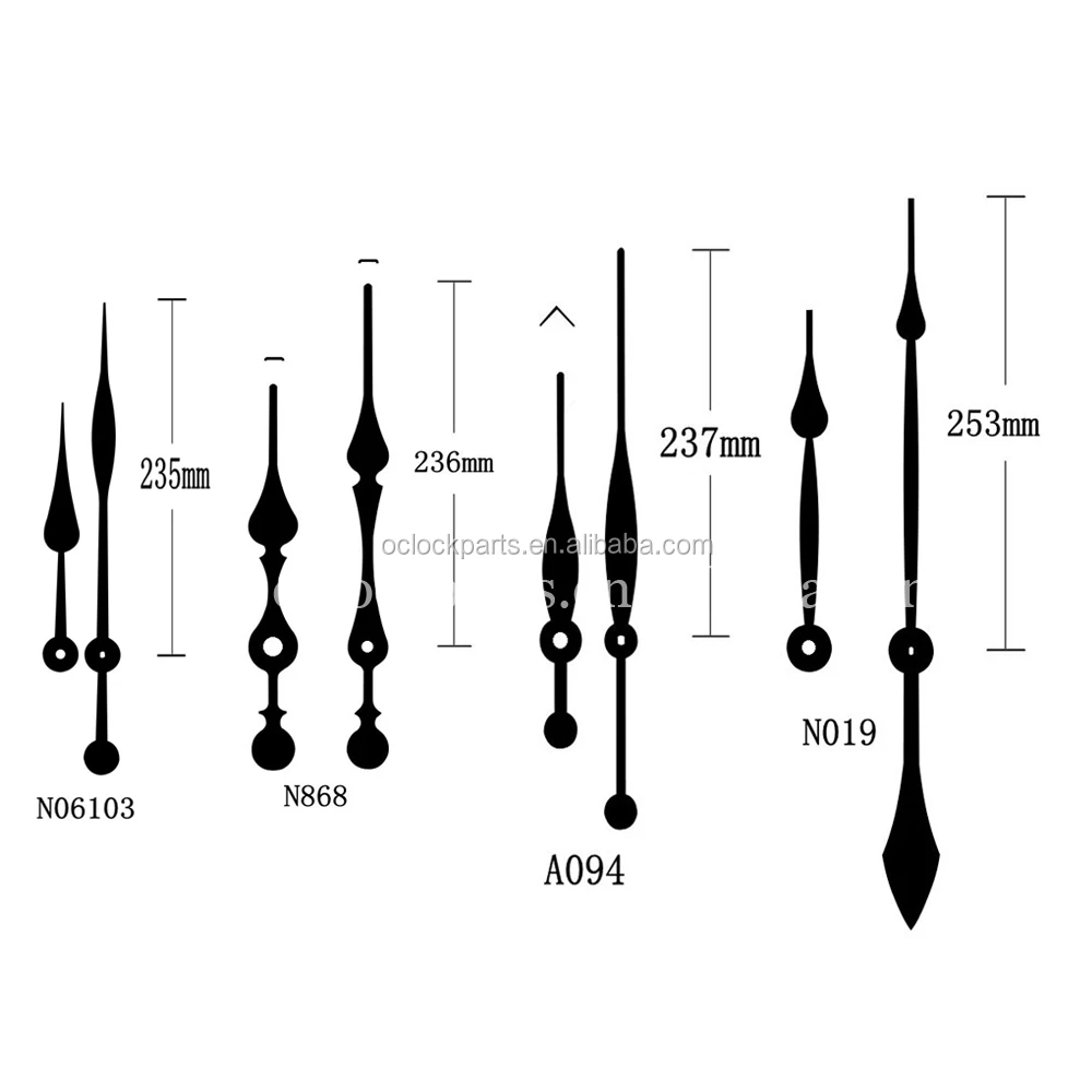 Modern Large Aluminum Extra Long Clock Big Hands With High Torque Clock