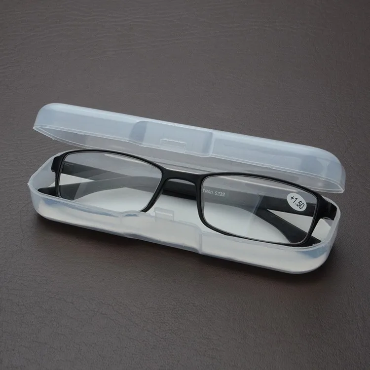 Durable Press Button Closure Clear Eyeglass Sunglasses Case,New Style
