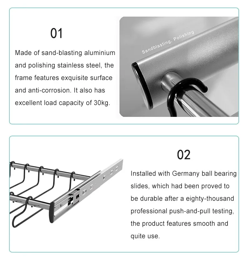 Modern Adjustable Wardrobe Pull Out Trouser Rack Pants Rack Closet