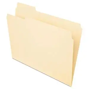Pendaflex Essentials File Folder - Letter - 8.50quot; Width x 11quot; Length Sheet Size - 0.75quot; Expansion - 1/3 Tab Cut - Assorted Position Tab Location - 11 pt. - Manila - 100 / Box