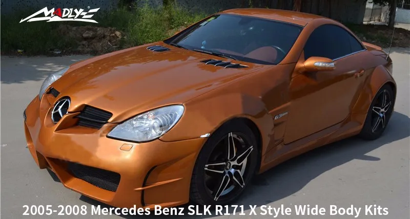 Rear Trunk Spoiler Wing Kit For Mercedes Benz SLK R171 S 2005-2010 Gloss Black