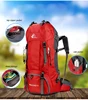 60L Waterproof Polyester Outdoor Rucksack Travel Backpack 60L Sport Bag With Rain Cover Camping Hiking Trekking Backpack