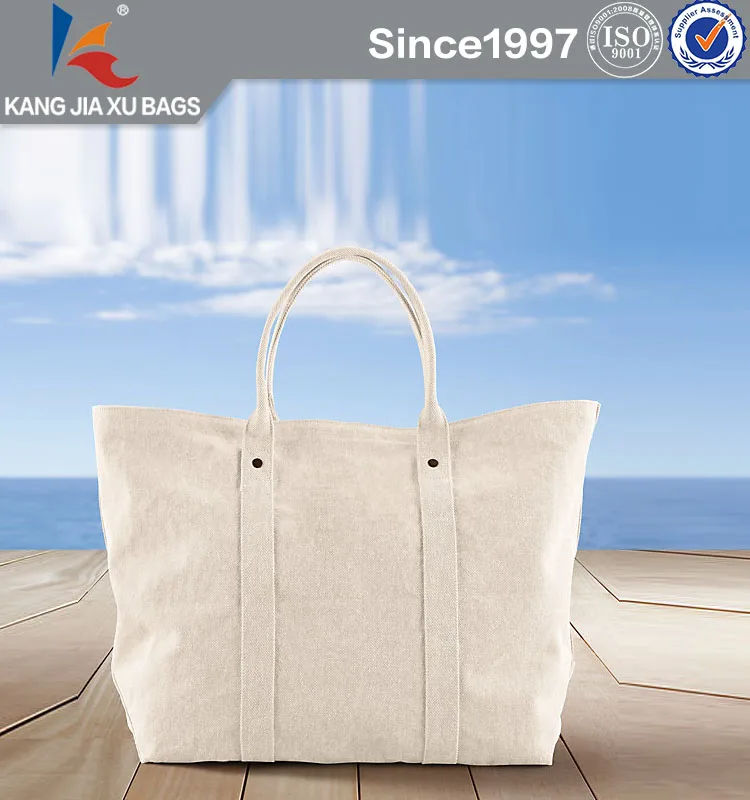 large canvas beach tote