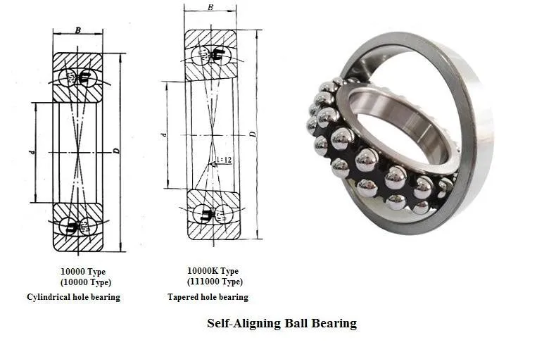 1305 self aligning ball bearing drawing