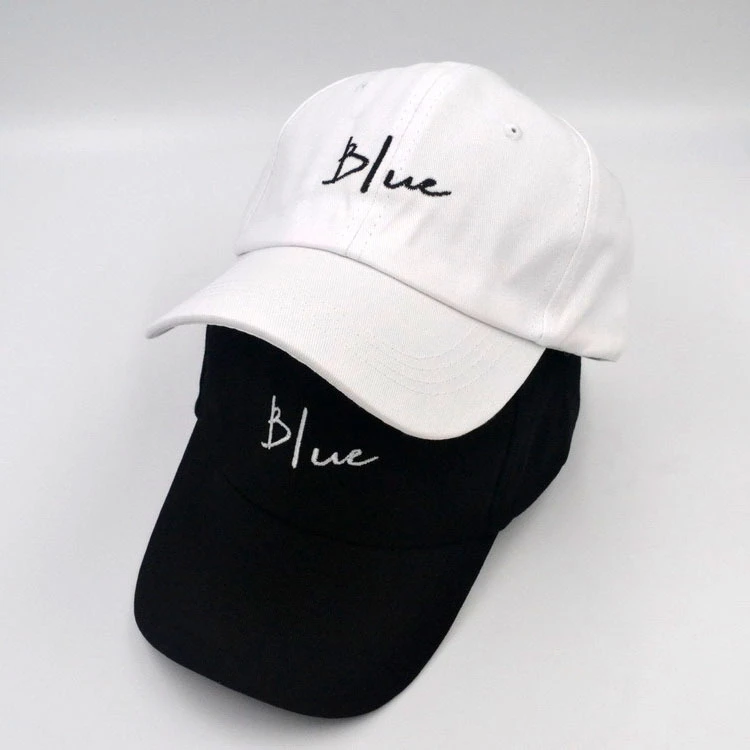 Hot Sale Metal Buckle Text Embroidery Logo Curve Brim Custom Twill