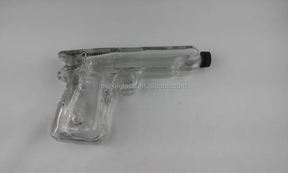 Gun Shaped Glass Wine Bottle,Glass Material And Storage Bottles & Jars