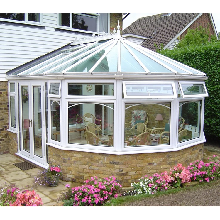 Aluminum Sunroom Lean To House Kit Glass To Floor Conservatory White