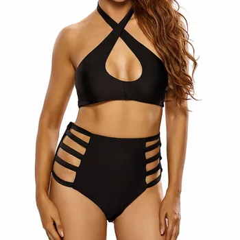 strappy cut out bikini