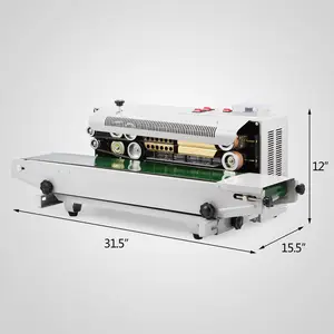 Automatic Horizontal Continuous Plastic Bag Band Sealing Machine Sealer Fr900