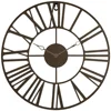 37CM Metal Cut Out Roman Numeral retro European industrial Style Iron rustic Vintage skeleton open face Wall Clock