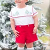 Baby Boy Christening Outfits Christmas Decorative Applique Set