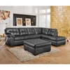 Modern Fabric Small Space Sectional Sofa Bed with Reversible Chase