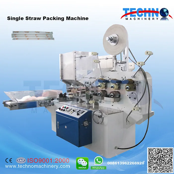 Full Auto Single Straw Packing Machine/individual Drinking Straw