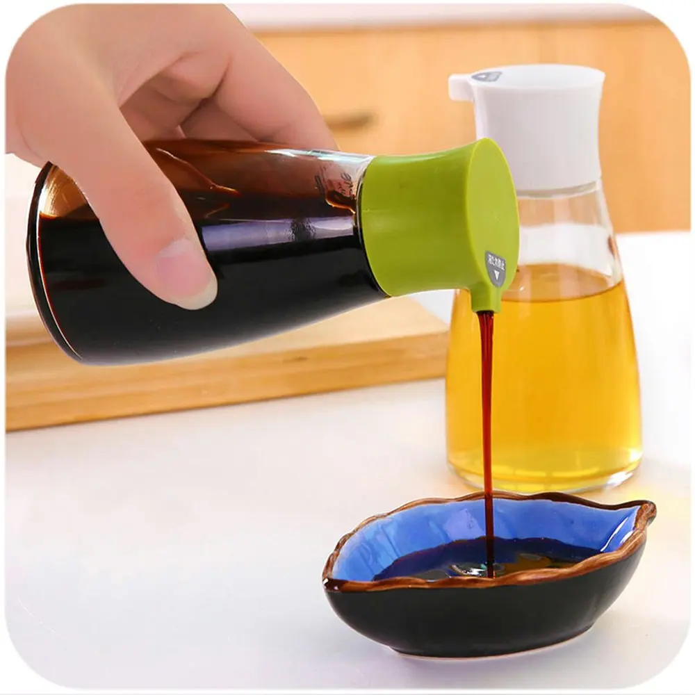 Buy Dripless Glass Soy Sauce Dispenser Pot (White Cap) by ...