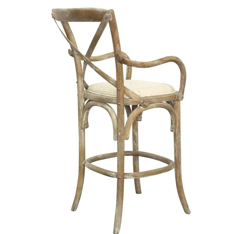 Antique Cross Back Rattan Bar Stool Buy Rattan Bar Stool,French