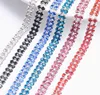 Shininglife Brand high quality close double row SS12 silver chain for sewing accessories