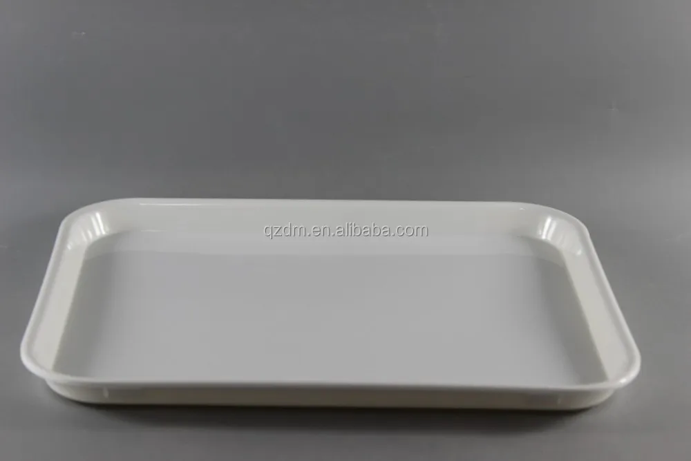 White Melamine Rectangle Tray/Square Melamine Serving Tray