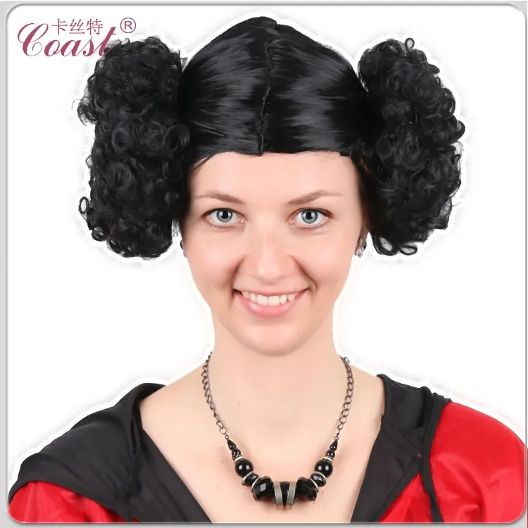 Fake Cheap Black Synthetic Afro Funny Puff Hair Wigs - Buy Funny Wigs